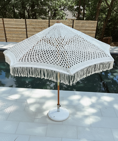 Casablanca Macrame Umbrella - Natural