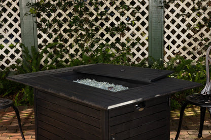 Longmont 48" Rectangular Aluminum Convertible Gas Fire Pit Table