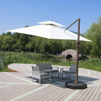 EmberVale LumenArc Cantilever Patio Umbrella