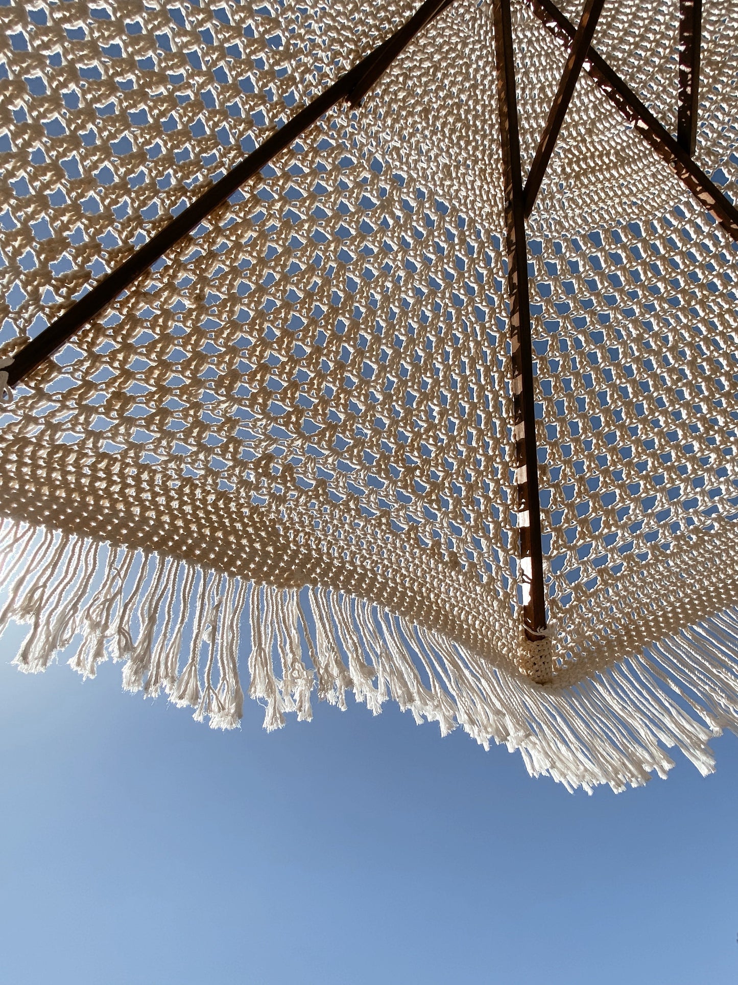 Casablanca Macrame Umbrella - Natural