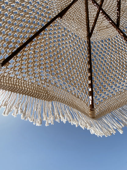 Casablanca Macrame Umbrella - Natural